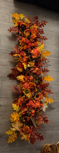 Custom garland and matching wreath  (purple, pink ,orange)