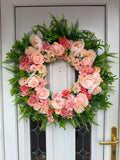 Luxury Coral and orange wreath